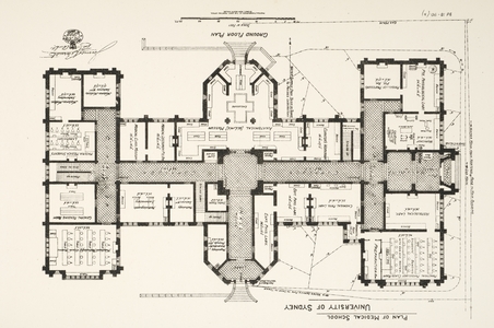Plans of Anderson Stuart building, ground floor, Copyright University of Sydney